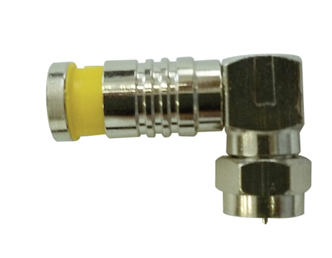 F Type 90º Male Plug Compression