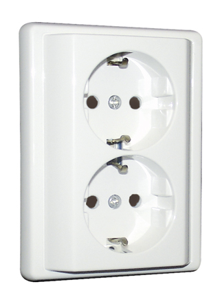  Monoblock Double Earth Socket (Schuko Type)