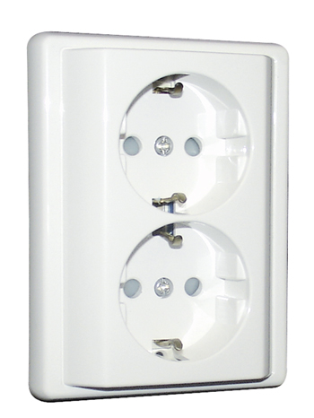 Monoblock Double Safety Earth Socket (Schuko Type)