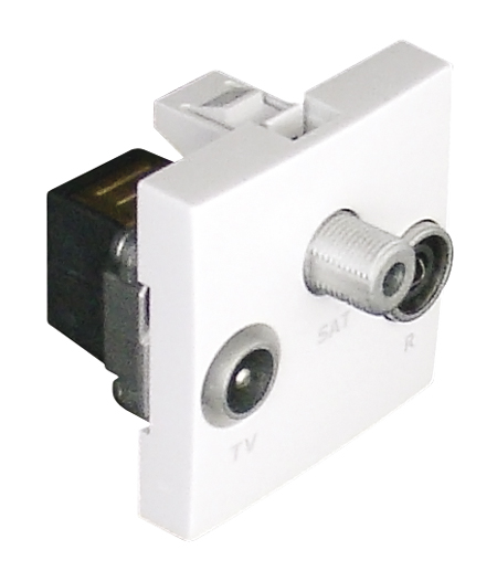 R - TV - SAT Socket (Terminal Type) - 2 Modules